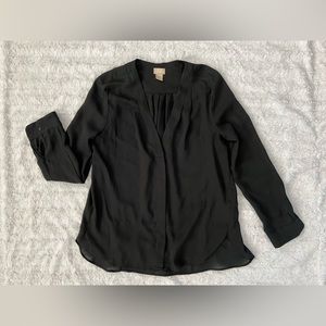 H&M Black Button Up Blouse